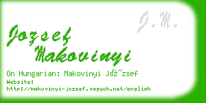 jozsef makovinyi business card